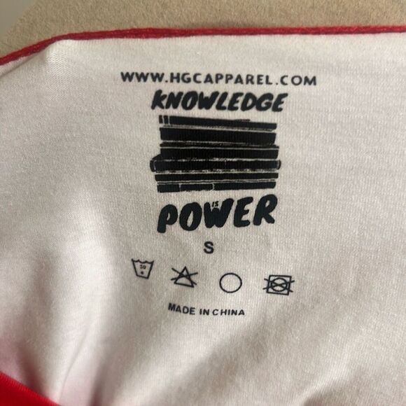 ✨Wholesale Knowledge is Power Unisex White Jersey Sz Small Shirt✨ - Picture 4 of 7